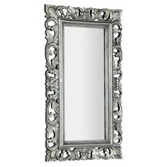SAMBLUNG zrcadlo ve vyřezávaném rámu 40x70cm, stříbrná
