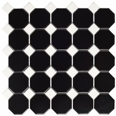 TECH mozaika Octogon Black Matt 29,5x29,5