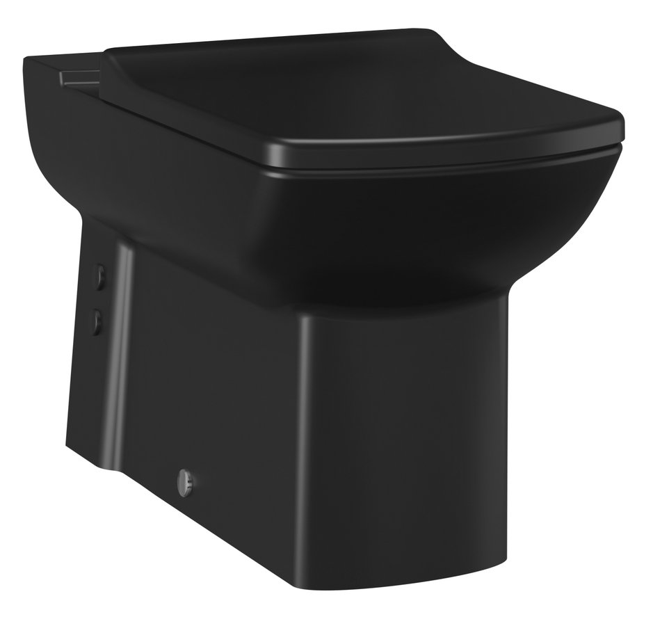 LARA WC mísa pro kombi, spodní/zadní odpad, 35x64cm, černá mat