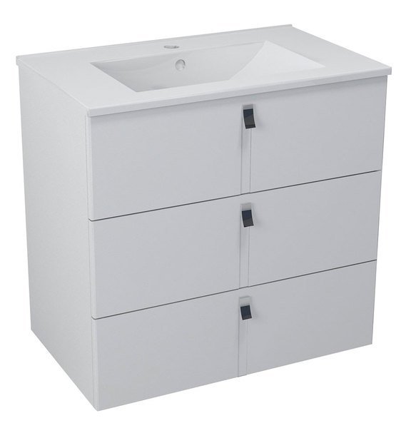 MITRA umyvadlová skříňka, 3 zásuvky, 89,5x70x45,2 cm, bílá