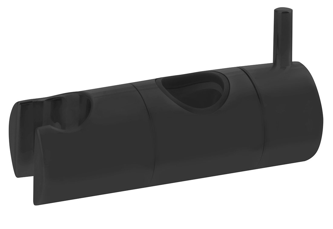 Držák pro sprchovou tyč 23mm, ABS/černá mat