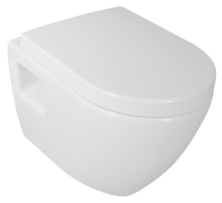 NERA závěsná WC mísa, 35,5x50cm, bílá