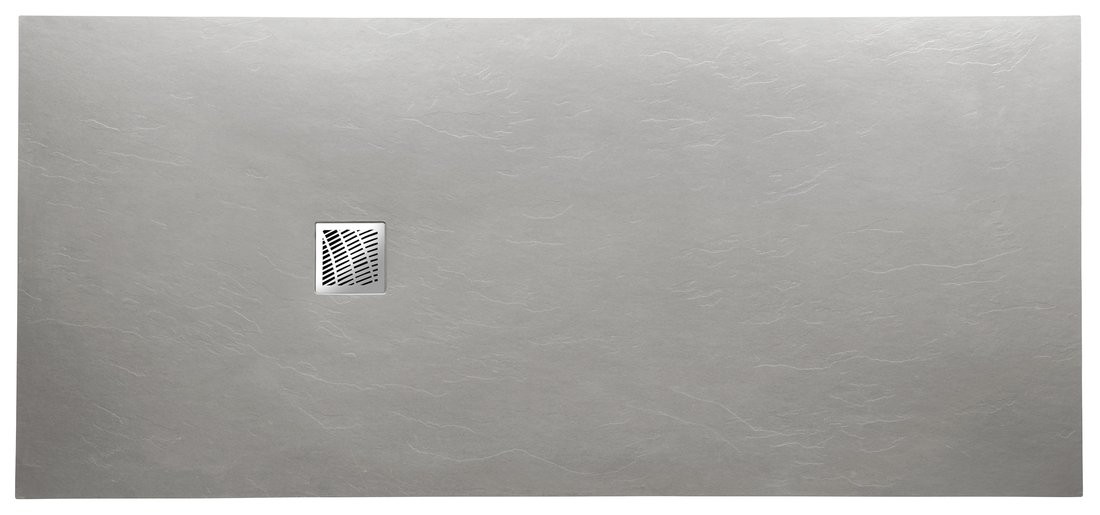 MITIA sprchová vanička z litého mramoru, obdélník 120x90cm, šedá