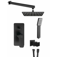 SPY podomítkový sprchový set s pákovou baterií, 2 výstupy, černá