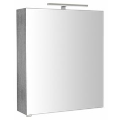 RIWA galerka s LED osvětlením, 60x70x17cm, dub stříbrný