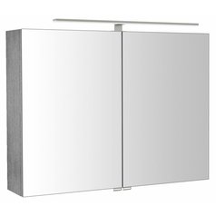 RIWA galerka s LED osvětlením, 81x70x17cm, dub stříbrný