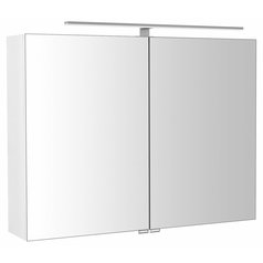 RIWA galerka s LED osvětlením, 81x70x17cm, bílá lesk