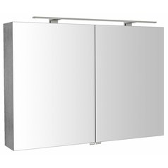 RIWA galerka s LED osvětlením, 101x70x17cm, dub stříbrný