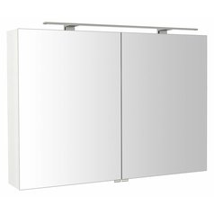RIWA galerka s LED osvětlením, 101x70x17cm, bílá lesk