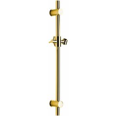 Sprchová tyč, posuvný držák, kulatá, 700mm, zlato