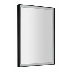 SORT zrcadlo s LED osvětlením 47x70cm, černá mat