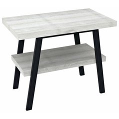 TWIGA umyvadlový stolek 100x72x50 cm, černá mat/dub starobílý