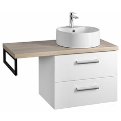 VEGA sestava koupelnového nábytku, š. 97,5 cm, bílá/dub platin