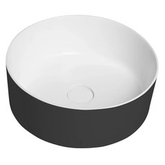 THIN umyvadlo na desku, Rockstone, O 38 cm, carina/bílá mat